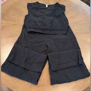 A New Day High-Rise Women’s Gauze Pants & Crop Top - Size Medium (2 Piece Set)